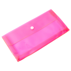 Estuche con Broche PVC Rosado