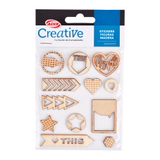 Sticker Figura Madera