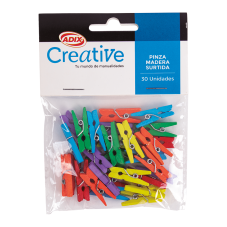 Pinzas Madera de Colores