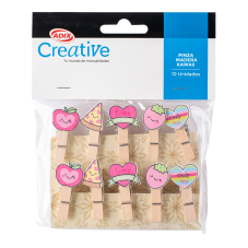Pinzas de Madera Kawaii 10 un.