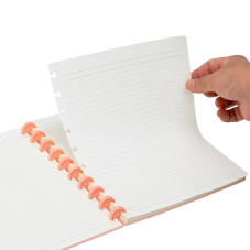 Cuaderno c/ Pines Anillado B5 Rosado