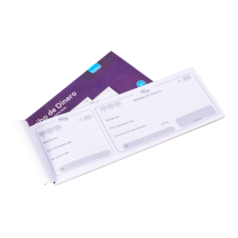 Comprobante Recibo de Dinero 50h ADIX