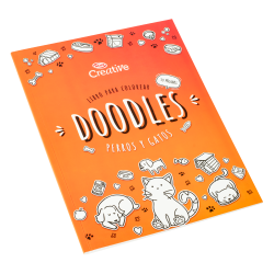 Libro para Colorear Doodles Perro/Gato CREATIVE