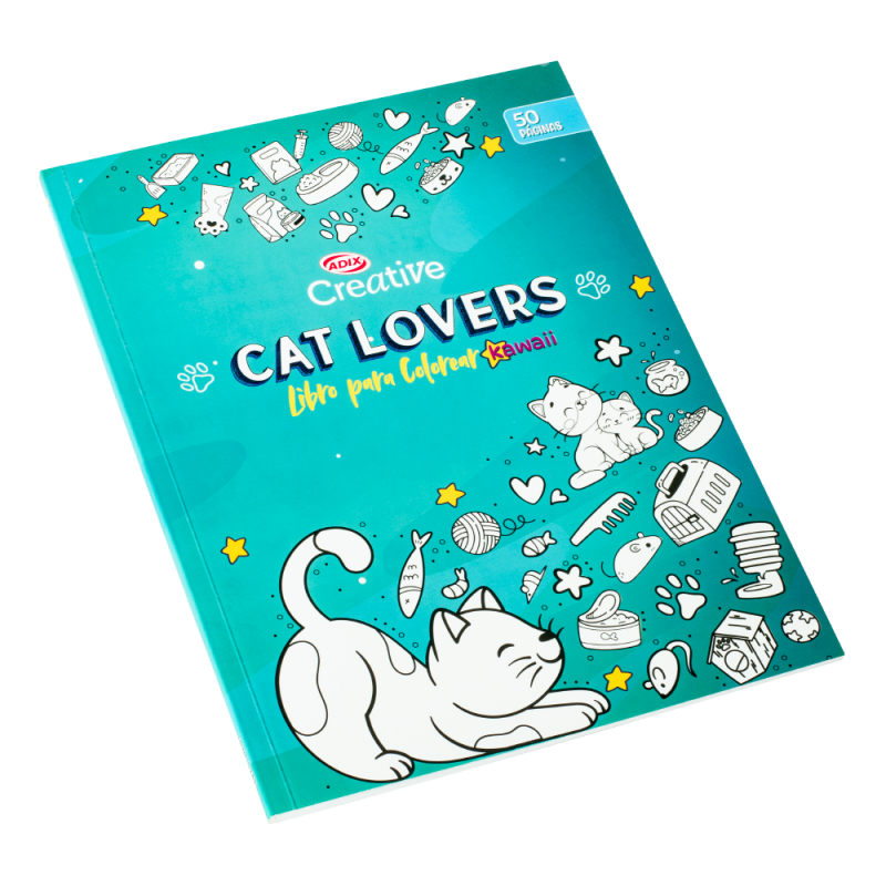Libro para Colorear Cat Lover Kawai CREATIVE